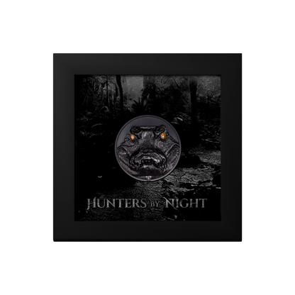 CAIMAN Hunters By Night 2 Oz Silver Coin $10 Palau 2023