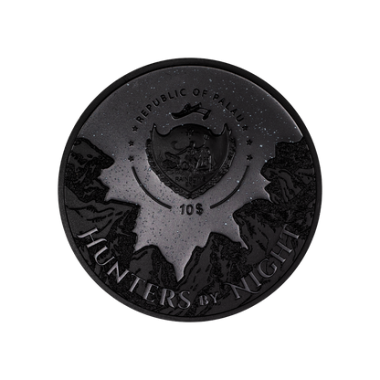 CAIMAN Hunters By Night 2 Oz Silver Coin $10 Palau 2023