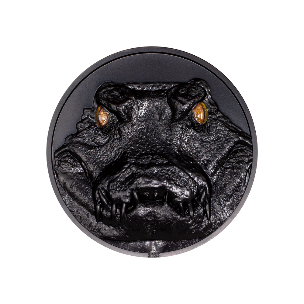 CAIMAN Hunters By Night 2 Oz Silver Coin $10 Palau 2023