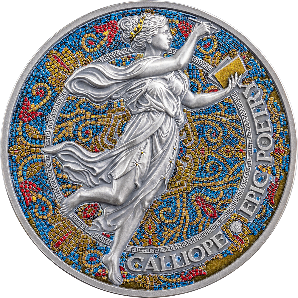 CALLIOPE The Nine Muses 2 Oz Silver Coin 2000 Francs Cameroon 2024