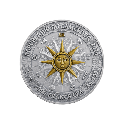 CALLIOPE The Nine Muses 2 Oz Silver Coin 2000 Francs Cameroon 2024