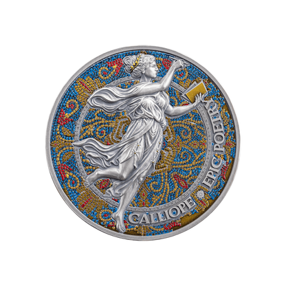 CALLIOPE The Nine Muses 2 Oz Silver Coin 2000 Francs Cameroon 2024