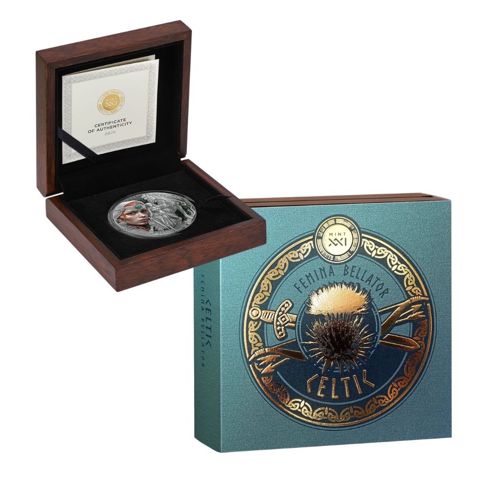 CELTIC Femina Bellator 2 Oz Silver Coin 2000 Francs Cameroon 2025
