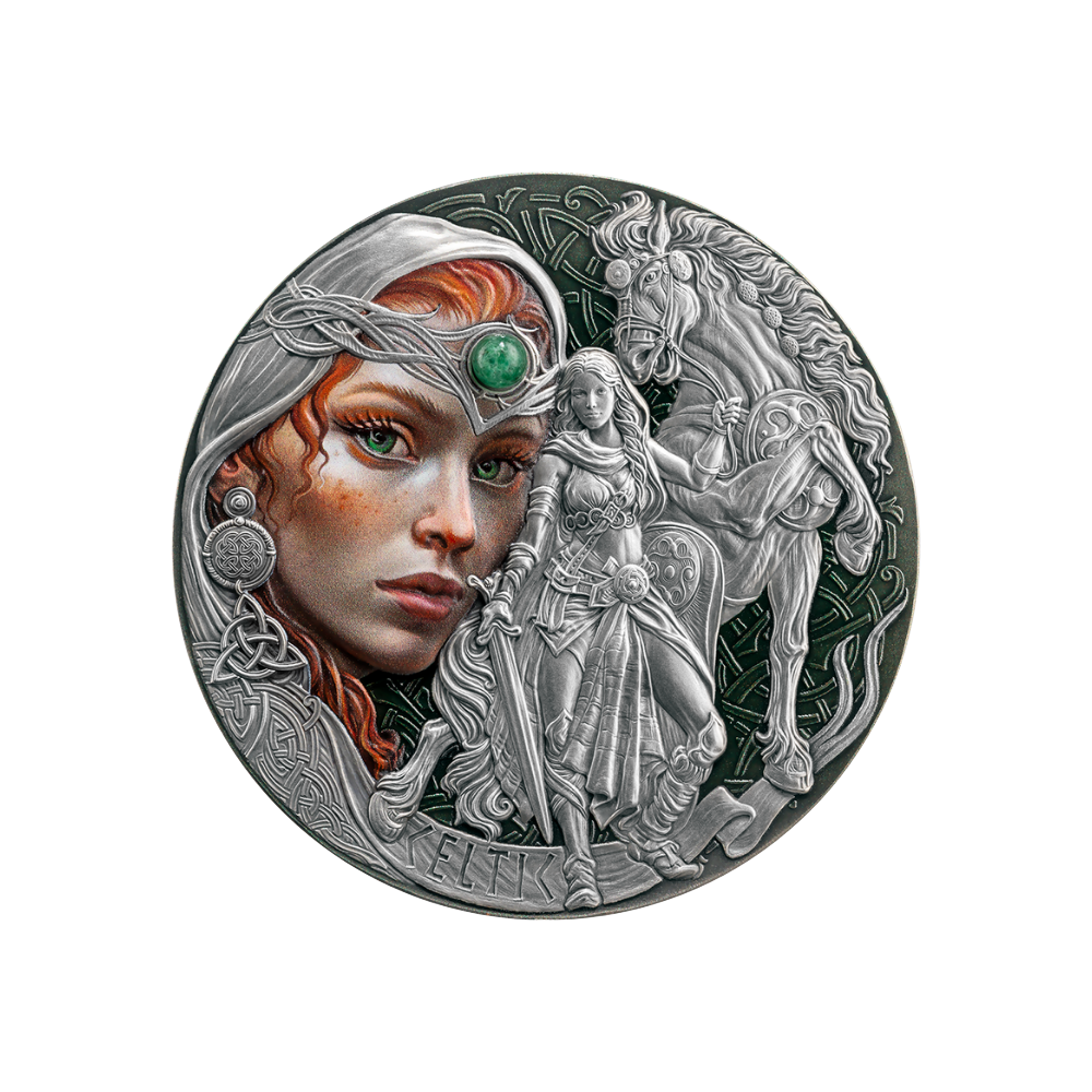 CELTIC Femina Bellator 2 Oz Silver Coin 2000 Francs Cameroon 2025