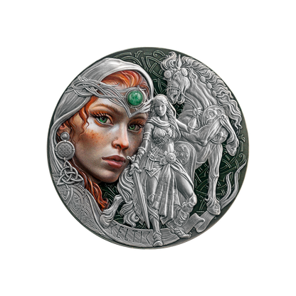 CELTIC Femina Bellator 2 Oz Silver Coin 2000 Francs Cameroon 2025