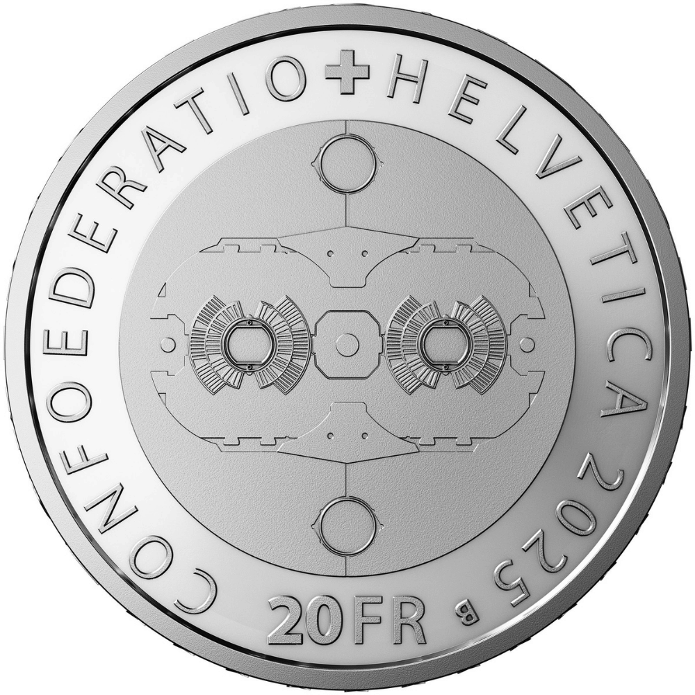 CERN Proof Silver Coin Swissmint 2025 obverse