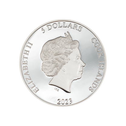 CHAMELEON Eclectic Nature 1 Oz Silver Coin $5 Cook Islands 2023