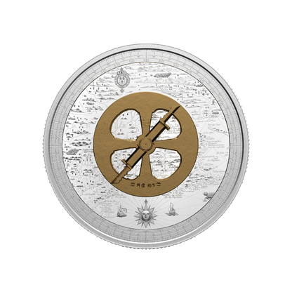 CHAMPLAIN AND THE ASTROLABE Lost Then Found Silver Coin $50 Canada 2021