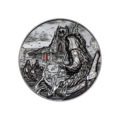 CHARON Ferryman of the Dead 3 Oz Silver Coin $20 Palau 2023