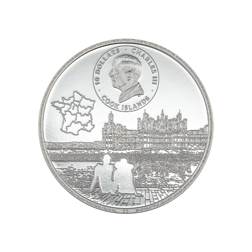 CHATEAU DE CHAMBORD 2 Oz Silver Coin $10 Cook Islands 2024