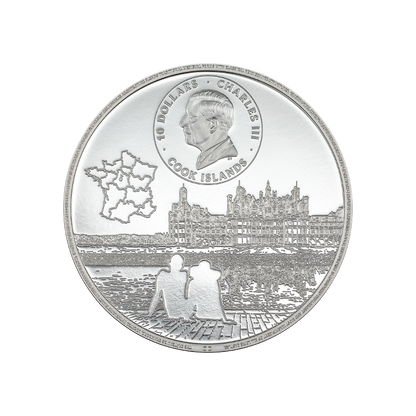 CHATEAU DE CHAMBORD 2 Oz Silver Coin $10 Cook Islands 2024