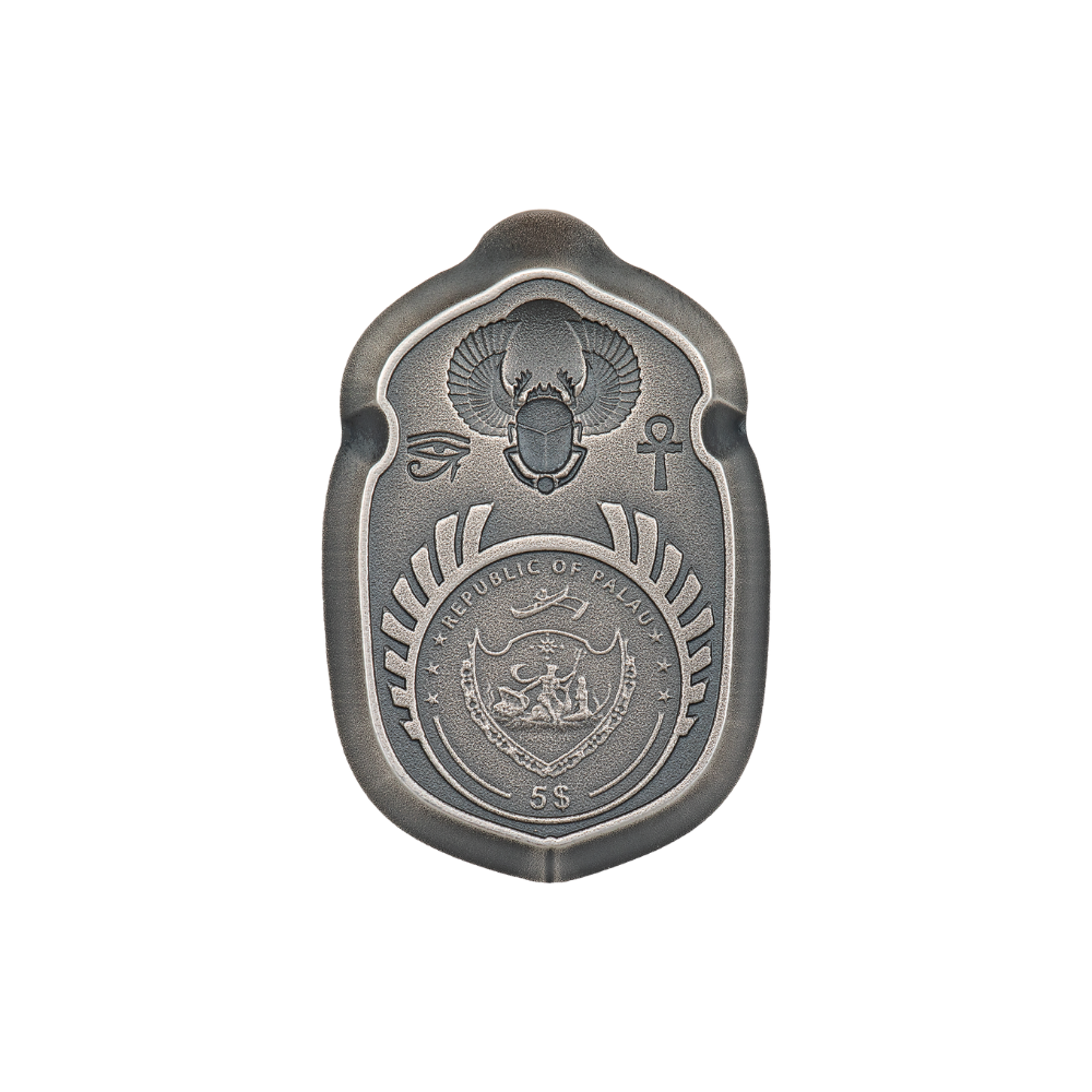 CHEOPS Scarab 1 Oz Silver Coin $5 Palau 2023