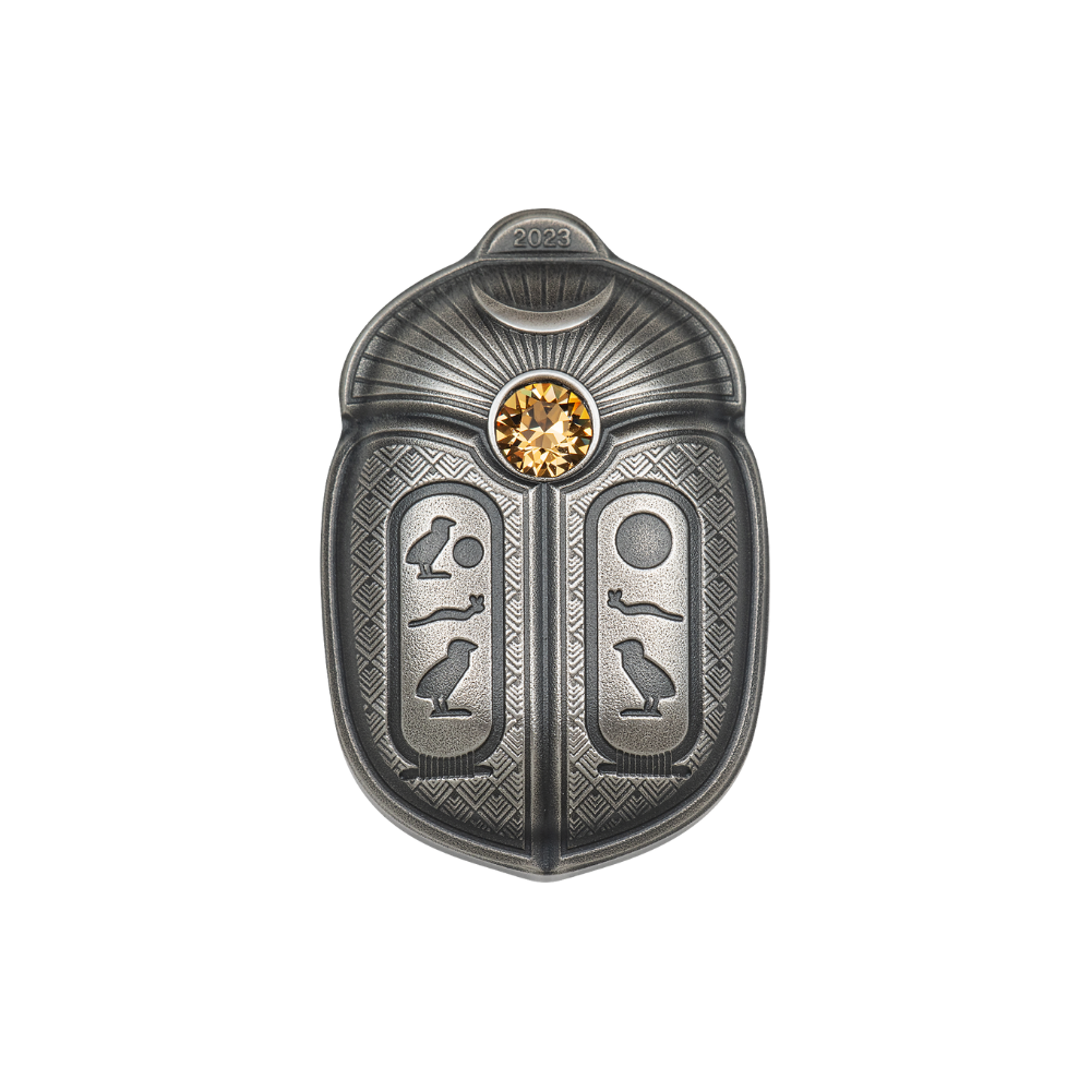 CHEOPS Scarab 1 Oz Silver Coin $5 Palau 2023