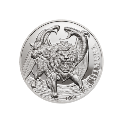 CHIMERA Mythological Animals 2 Oz Silver Coin 1500 Shillings Tanzania 2018