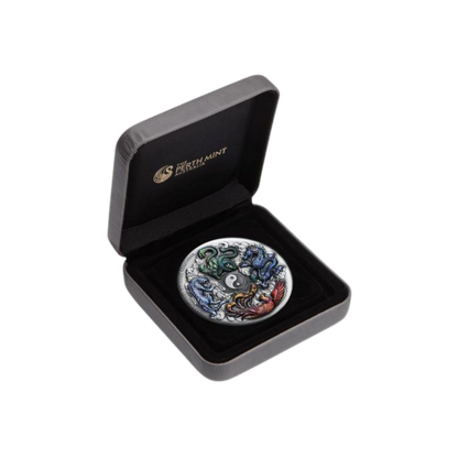 CHINESE ANCIENT Mythical Creatures 5 Oz Silver Coin $5 Tuvalu 2021