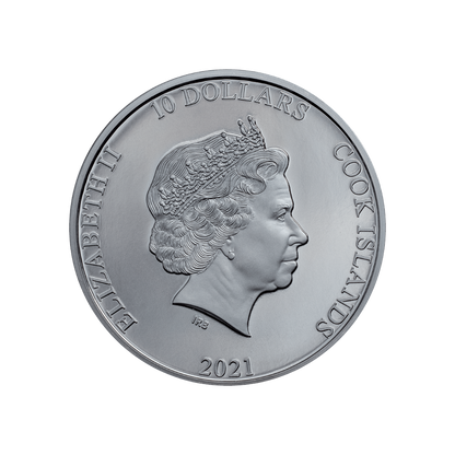 CLASSIC CAR Open Roads 2 Oz Silver Coin $10 Cook Islands 2021