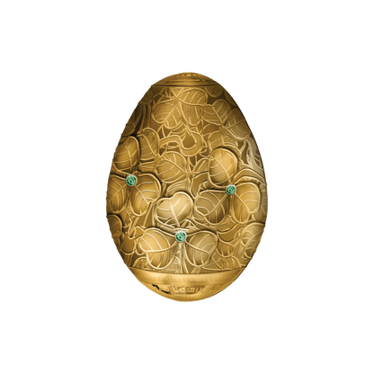 CLOVER LEAF Egg 7 Oz Silver Coin 5000 Francs Cameroon 2020