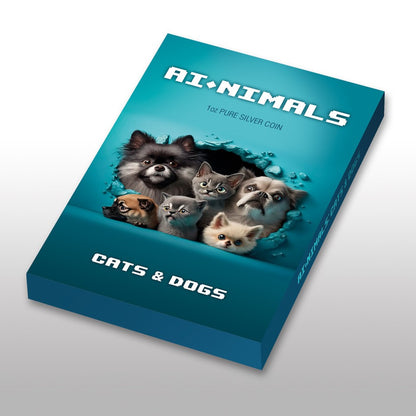 FIREFIGHTER CATS AI-NIMALS 1 Oz Silver Coin 1000 Francs Cameroon 2025 - PARTHAVA COIN