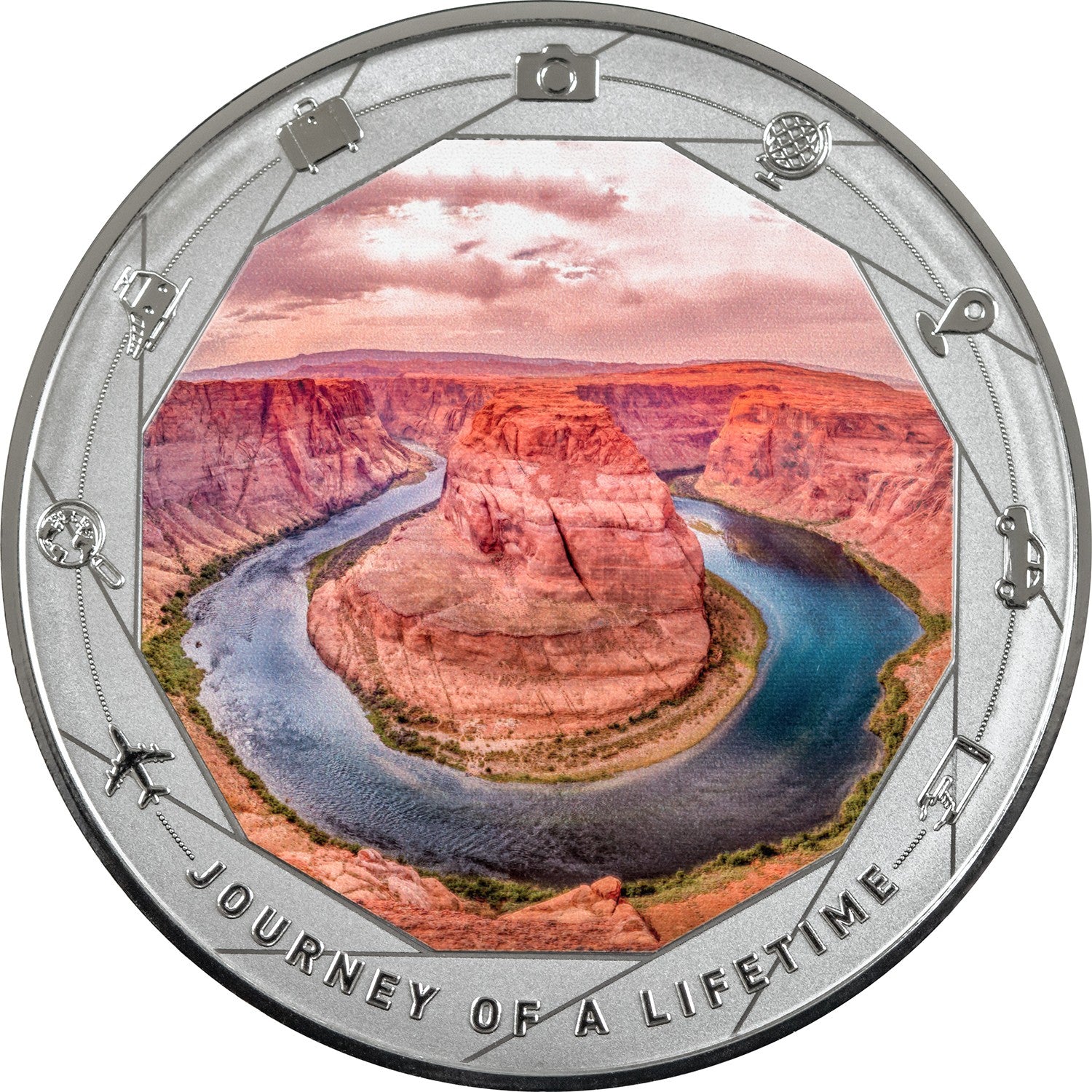 HORSESHOE BEND Journey of Lifetime 1 Oz Silver Coin 1000 Francs Cameroon 2025 - PARTHAVA COIN