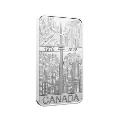 CN Tower 50th Anniversary 1 Oz Fine Silver Coin Royal Canadian Mint