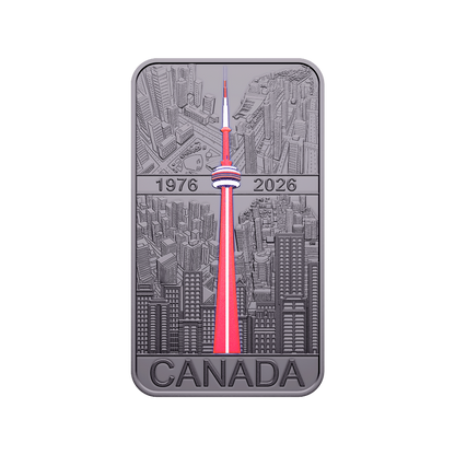 CN Tower 50th Anniversary 1 Oz Fine Silver Coin Royal Canadian Mint