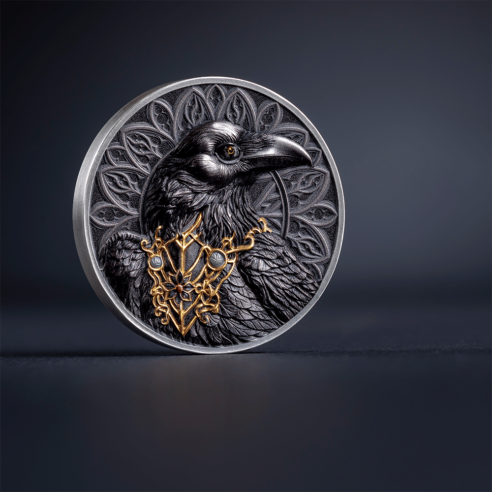 The Raven Creatures of Nocturne 1 Oz Silver Coin 2025 - image1 - MINT XXI