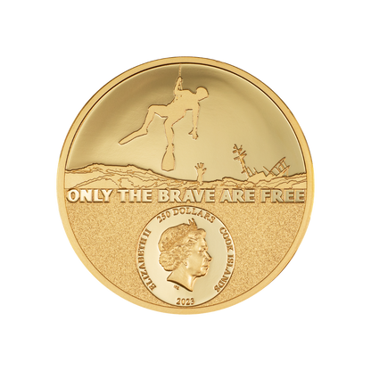 COAST GUARD Real Heroes 1 Oz Gold Coin $250 Cook Islands 2023