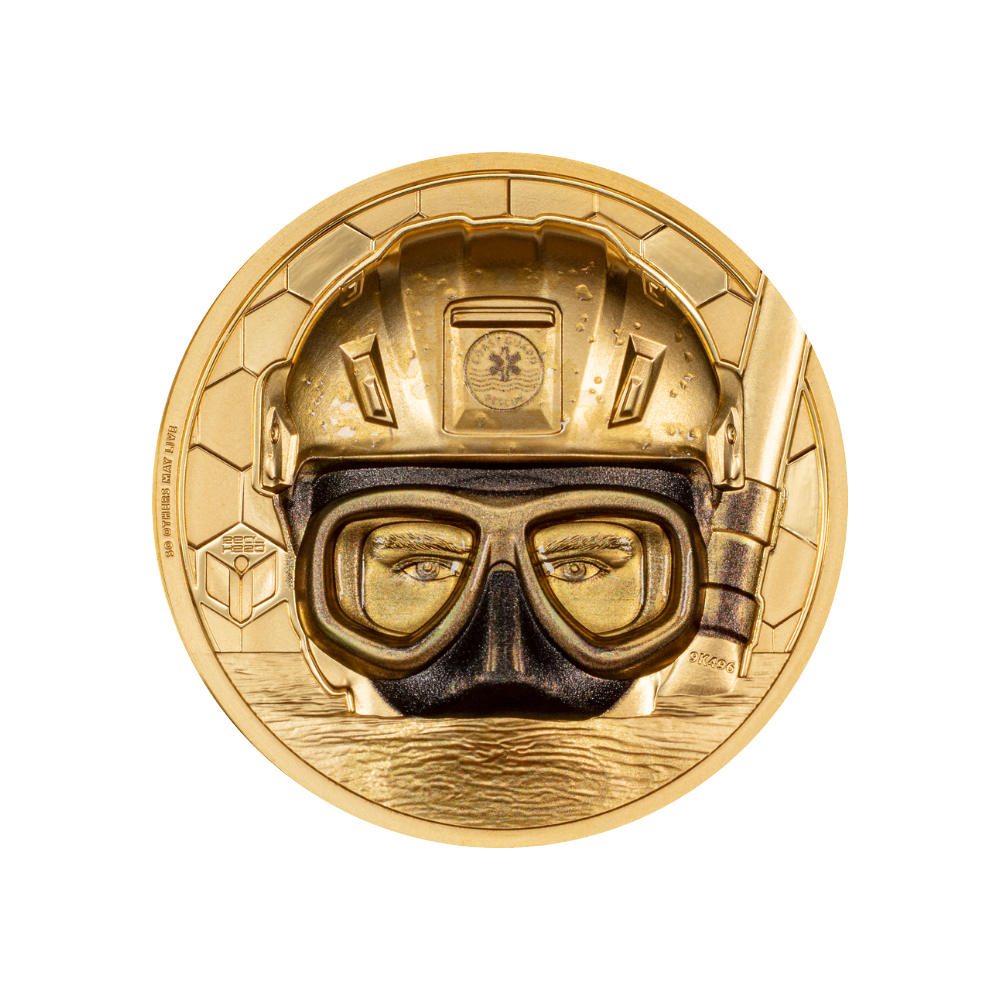 COAST GUARD Real Heroes 1 Oz Gold Coin $250 Cook Islands 2023