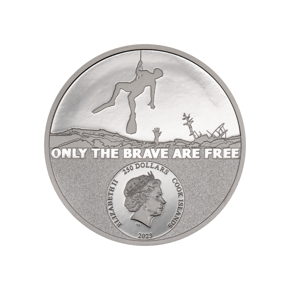 COAST GUARD Real Heroes 1 Oz Platinum Coin $250 Cook Islands 2023
