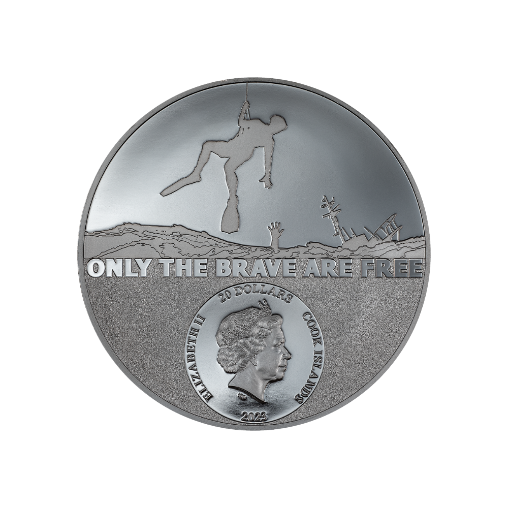 COAST GUARD Real Heroes 3 Oz Silver Coin $20 Cook Islands 2023