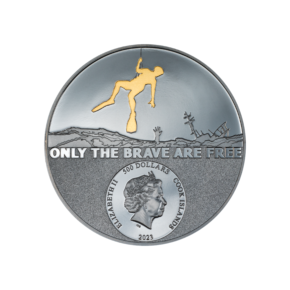 COAST GUARD Real Heroes 5 Oz Gold Coin $500 Cook Islands 2023