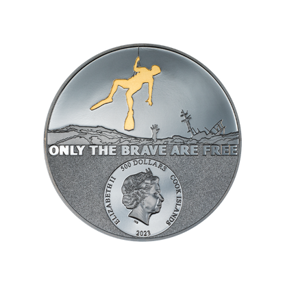 COAST GUARD Real Heroes 5 Oz Gold Coin $500 Cook Islands 2023