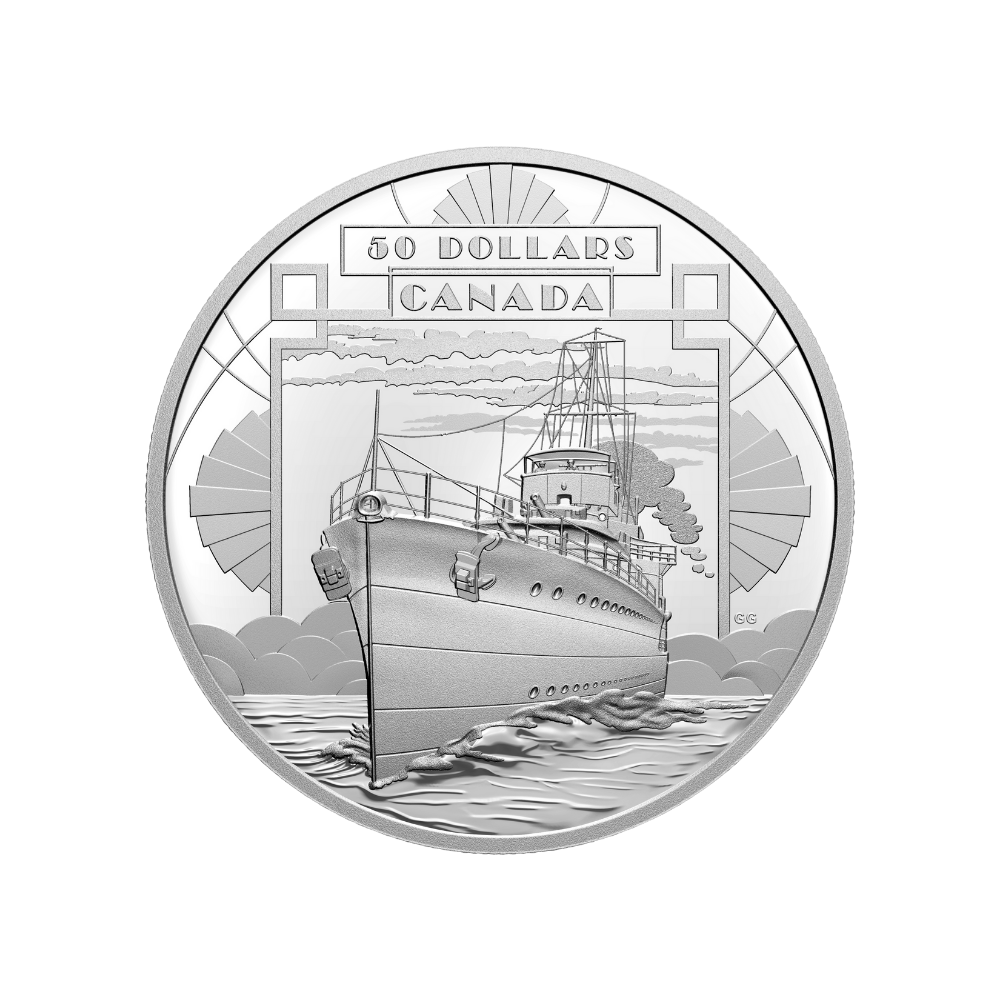 COMING OF AGE First 100 Years of Confederation Boat Silver Coin $50 Canada 2021