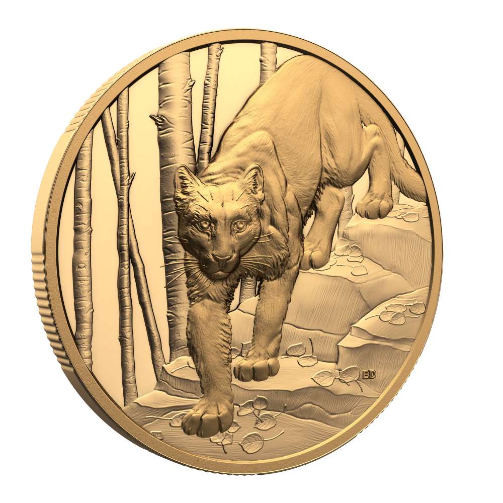 COUGAR Great Hunters 1 oz Gold Coin $200 Canada 2024 - ROYAL CANADIAN MINT