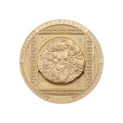 COYOLXAUHQUI STONE Gilded Archeology Symbolism 3 Oz Silver Coin $20 Cook Island 2021