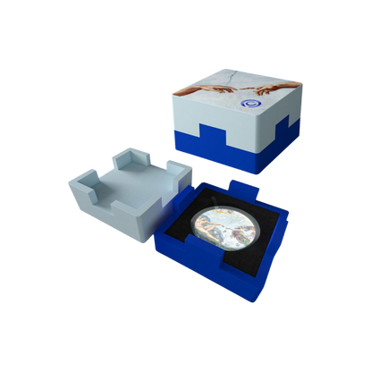 CREATION OF ADAM Micropuzzle Treasures Special Edition 5 Oz Silver Coin $20 Palau 2023