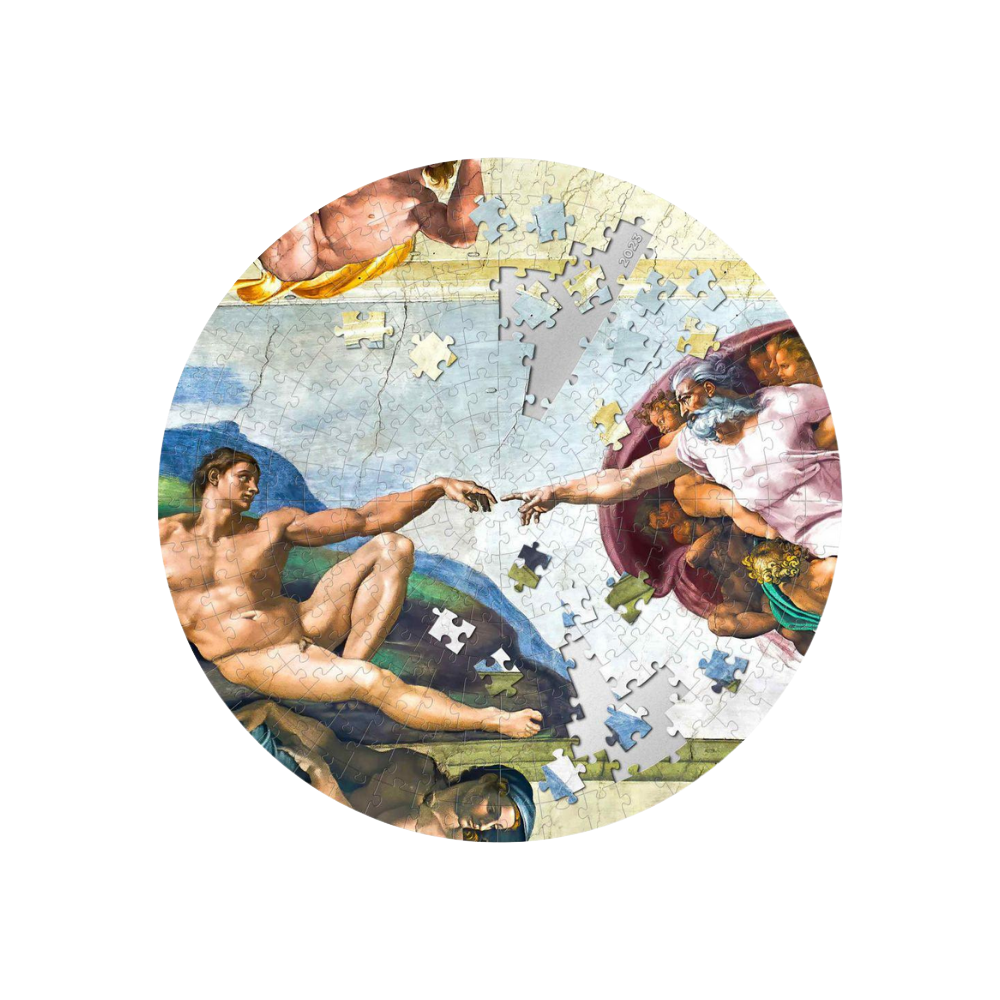 CREATION OF ADAM Micropuzzle Treasures Special Edition 5 Oz Silver Coin $20 Palau 2023