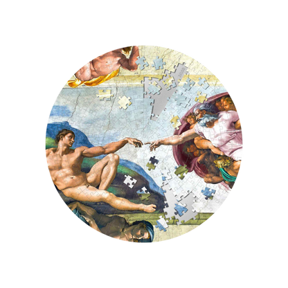 CREATION OF ADAM Micropuzzle Treasures Special Edition 5 Oz Silver Coin $20 Palau 2023