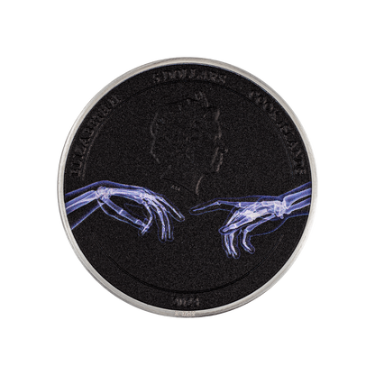 CREATION OF ADAM X Ray 1 Oz Silver Coin $5 Cook Islands 2023