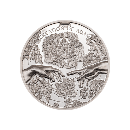 CREATION OF ADAM X Ray 1 Oz Silver Coin $5 Cook Islands 2023