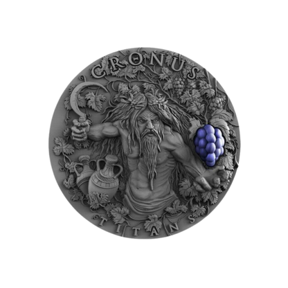 CRONUS Greek Titans 2 Oz Silver Coin $2 Niue 2018