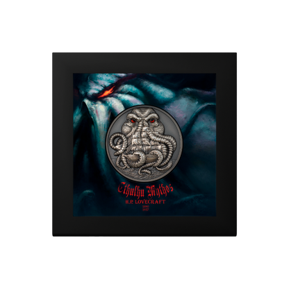 CTHULHU Howard Phillips Lovecraft 3 Oz Silver Coin $20 Palau 2022