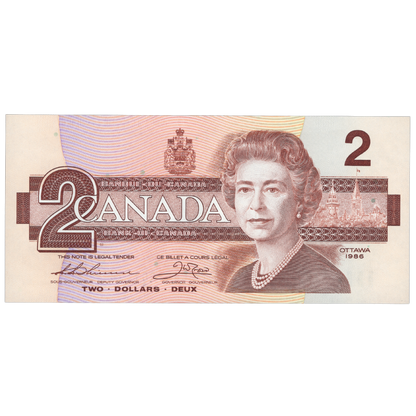 Canada 2 Dollars 1986 Pick BC-55b UNC - Random Serial Number