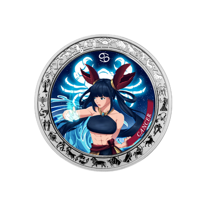 Cancer Anime Zodiac series 1 Oz Silver Coin 2025 popcoins