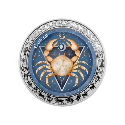 Cancer Aquarelle Zodiac series 1 Oz Silver Coin 2026 PopCoins