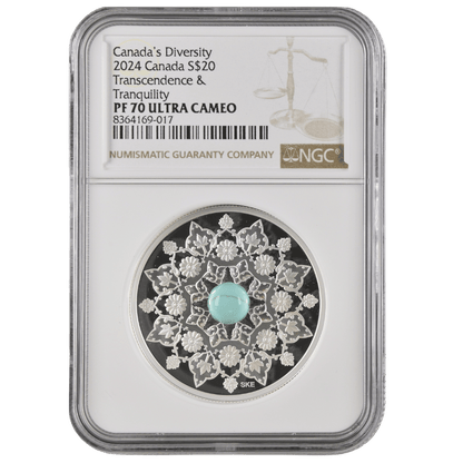 Celebrating Canada’s Diversity Transcendence and Tranquility 1 Oz Fine Silver Coin - PF 70 ULTRA CAMEO - PARTHAVA COIN