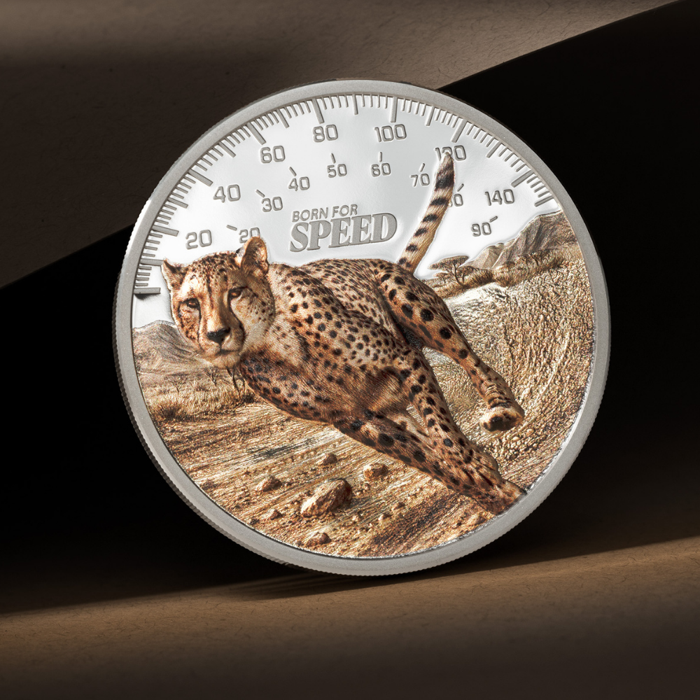 Cheetah Born for Speed 1 Oz Silver Coin 2027 CIT COIN INVEST AG
