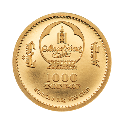 Chinggis Khaan 0.5 g Gold Coin 2026