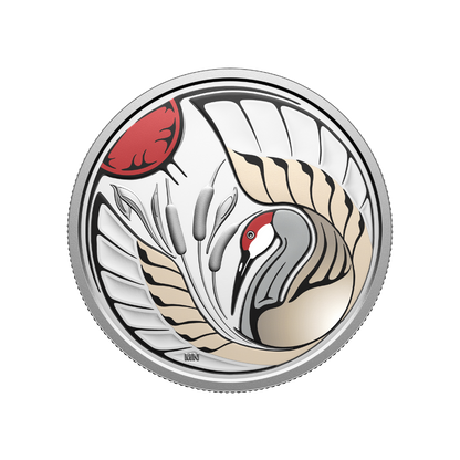 Clan Animals: Sandhill Crane 3/4 Oz Fine Silver Coin Royal Canadian Mint