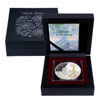Claude Monet 100th anniversary 3 Oz Silver Coin MDM